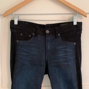 Rag & Bone Skinny Jeans Black and Blue Two-Tone